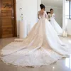 Fmogl Sexy Chérie Lg Manches Dentelle Robe De Bal De Mariage Dres De Luxe Frs Chapelle Train Vintage Robe De Mariée H1j9 #