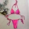 2022 Yisiman New Bright Line Color Halo Dyed Split Bikini Gradient Strap Swimsuit