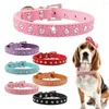 Hundehalsbänder Großhandel Link Strasshalsband für Chihuhua Weiches Wildleder 500 Stück