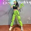 coreano Dance Girl Group Performance Abbigliamento Hollow Jeans a gamba larga Vestito Hip Hop Rave Outfit Costumi di danza jazz