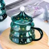 Bicchieri da vino albero di Natale tazza d'acqua resistente al calore con succo di succo di caffè succo di caffettiere Accessori per posate Accessori e regali di compleanno