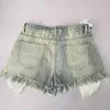 Women's Jeans 24ss New Womens High-waisted Denim Jeans Shorts Korean Light-colored Wash Jeans Raw Hole Hot Pants Y2k Shorts 24328