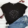 여자 T 셔츠는 지구 티셔츠에 좋은 미학적 자연에서 영감을 얻은 비건 탑 티스 귀여운 그래픽 저장 행성 환경 tshirt