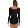 Speerise Adult Basic LG Sleeve Leotard Scoop Neck Spandex Ballet Dance Practice Dange Dance服体操ボディーレオタードボディスーツo2tv＃