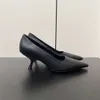 Kendou en cuir minimaliste TR version supérieure avec le même talon de chaton et la même chaussure à bouche peu profonde, chaussures simples à talons hauts pour les déplacements confortables