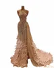 feather Glitter Mermaid Prom Dres Champagne Sequins Side Split Formal Evening Dr Custom Made Sleevel Party Gown p6xb#