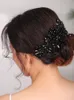 Vintage Wedding Headdr 6 kolorowe nakrycia głowy Rhineste Hair Acries Fi ręcznie robione włosy grzebień ślubnych imprezę dla kobiet s1dv#