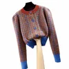 вязаные топы для женщин, кардиган, укороченный красный женский свитер с короткими графическими рукавами Lg, новый трикотаж Harajuku Fi Tall Streetwear In I7Uy #
