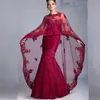 Fi Red Bruidal Capes Mantels Sjover Mouwt Lace Wedding Jackets Wrap Appliques Custom LG Wit ivooradvies Masje 76fj#