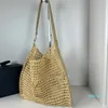 Stro hobo tas zomer designer strandtassen geweven schoudertassen onderarm hobos tas luxe draagtas handtas strandbakken lafite gras