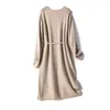 Maternity Dresses 2020 Autumn/Winter New Long Sleep Warm Inner Skirt Womens Knitted Dress Pregnant Womens SweaterL2403