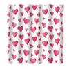 Rideaux de douche doublure de rideau saint valentin amour coeur imprimé résistant à l'eau lavable en Machine taille Standard pour salle de bain