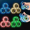 YISHIDANY 12Pcs Glow in Dark Magnetic Ring Fidget Spinner Toys Fingers Magnet ADHD Stress Relief for Adult Kids Anxiety 240312