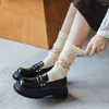 Damensocken im koreanischen Stil, Blumentrend, lässig, Baumwolle, Mädchen, Rüschen, Rüschen, niedlich, süß, atmungsaktiv, Kawaii, Crew