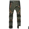 Calças masculinas ao ar livre homens secagem rápida cor costura montanha escalada pantalones moda masculina jogger calças à prova de vento 3xl gota del dhpr9