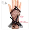 bateau gratuit!Mittens de dentelle à ivoire pas cher Gants de mariée de mariage Sexy Fingerl Bow Wedding Acntice Mariage High Quality 28ZP #