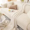 Chair Covers Solid Color Plush Soft Sofa Cushion Quilted Embossed Flower Pattern Slipcover Dual Use Cover Bedside Floor Mat