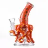 Halloween Style Narguilés Tuyaux D'eau Unique En Verre Bong Pomme De Douche Perc Beaker Bongs Huile Dab Rig Cire Rigs Pipe À Eau Avec LL