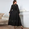 new Sexy Lace Lg Sleeve Luxury Clothes For Women O-neck Black Plus Size Evening Dr Viscose Party Autumn Maxi Vintage Dr w4WA#