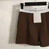 Short décontracté avec impression de lettres pour femmes, short de sport Design à la mode, taille élastique, jambes larges