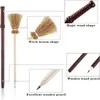 Party Decoration Wizard Set Witch Broom Pencils Glass med runda ram No -linser -Pattern Bolt tillfällig tatuering