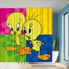 Douchegordijnen Anime Leuke Eend Gedrukt Gordijn Cartoon Voor Bad Waterdichte Badkamer Duurzaam Scherm Decor Haken