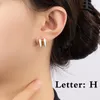 Mini Populära H -formörhängen, designer smycken studörhängen, kvinnors mode studörhängen lyx stil hög kvalitet h brev örhängen presentförpackning valfritt köp 376