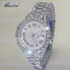 Altri orologi gioielli di lusso per le donne hip hop marca MISSFOX moda impermeabile ghiacciato diamante polso al quarzo regalo da donna spedizione gratuita T240329