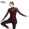 Midee Jazz Dance Costume Adulte Combinaison Gymnastique Tenues Lg Manches Pantalon Jupe Justaucorps Competiti Performance Stage Dancewear s2sL #