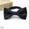 Bow Ties Korean Fashion Point Collar Wedding Present Silver Point Bow Formell Dress Business Bow Trendy Bow Tie Men Y240329