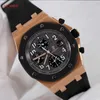 Celebrity AP Relógio de pulso Royal Oak Offshore Series 18K Rose Gold Timing Relógio mecânico automático masculino Relógio de segunda mão Relógio masculino de luxo 25940