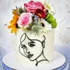 Zapasy imprezy 2024 Portret wszystkiego najlepszego tort urodzinowy Złota czarna streszczenie sztuka akryl chłopców dziewczęta