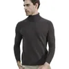 men Knitted Sweaters Cmere Sweater 100% Merino Wool Turtleneck Lg-Sleeve Thick Pullover Winter Autumn Male Jumpers Clothing X6JV#