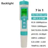 Blue-tooth Digitale 7 in 1 pH-meter PH/TDS/EC/ORP/Zoutgehalte/SG/TEMP-meter Waterkwaliteitsmonitor Tester Drinkwateraquaria 240320