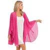 Femmes See-Through Chiff Wraps Châle Soirée De Mariage Cape De Mariée Superposition En Plein Air Beachwear Cover Ups pour Dr Accories A3XQ #