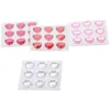Envoltório de presente vermelho rosa série coração adesivos flat-back glitter acessórios de cristal dia dos namorados