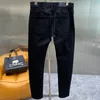 fi luxury brand jeans men秋の冬リッピングジーンズブラックカジュアルレギュラーストレッチデニムズボンパンクリベットペンシルパンツf6hm＃