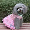 Abbigliamento per cani Abito piccolo Abiti estivi per cuccioli Abito Costume da principessa Compleanno Pizzo Abbigliamento per animali domestici Per animali domestici Cani Gatti Matrimonio