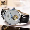 Wristwatches JSDUN 832 All Diamond Tourbillon Mechanical Watch For Men Luxury Waterproof Hand Clock Top Brand Original Man Wrist Watches