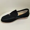 Casual Shoes Winter Flat Loafers Women Real Wool Suede Leather Brand Tassels Dekorera komfort Körklänning Mujer