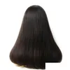 Syntetiska peruker Silk Base spetsar främre mänskliga hår Sheitel dubbel dn judisk peruk kosher europeisk jungfru wig5706793 droppleveransprodukter otk9i