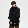 Högkvalitativ y2k hoodies turtleneck streetwear fi vinter man japan överdimensionerad kvinnlig tröja solida tröjor kakazzy hoody k9no#