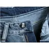 Herenjeans Nieuwe heren lente- en zomertijd Slim Fit Elastische taille Gat Modieus Drop Delivery Kledingkleding Dhgxs