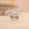 11colors Crytsal Wedding Hair Comb Women Handmade Bridal Headpiece Rhineste Bride Head Accories Jewelry sier headdr 46eb＃