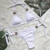 Damenbadebekleidung Volalo 2024 Sexy Push Up Mini Bikinis für Frauen Gedruckt Brasilianischer Biquini Sommer Strand Tragen Bathign Anzug Badeanzug