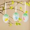 Figurines décoratives, 6 pièces, œufs de pâques suspendus, ornements, pendentif de Festival, arbre à œufs