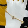 Volledige diamanten bedelarmbanden chique gouden armband voor dames bruiloft verlovingssieraden accessoires met geschenkdoos
