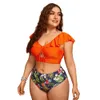 2021 novas mulheres push up biquinis conjunto de banho plus size cintura alta maiô larges grande plussize fatos de banho banho beachwear e9lj #