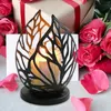 Candle Holders Leaf Holder Valentines Decor Scented Pillar Ornament Candlestick For Dining Table Bar Party