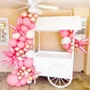 Party Decoration 96st Pink Rose Latex Balloons Garland Arch Kit Star Ballon Romance Grattis på födelsedagen Weeding Decorations Baby Shower Globos